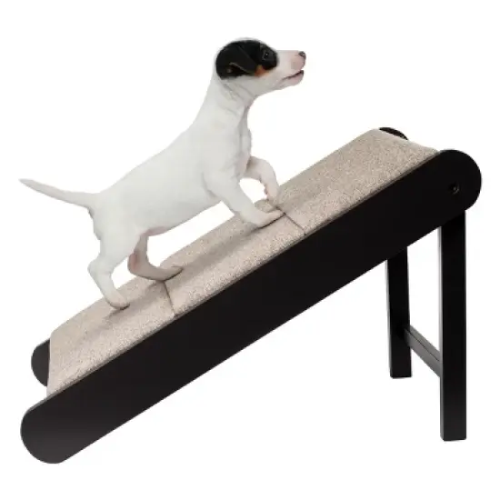 Pet Adobe Foldable Wooden Pet Ramp, Gray/Cream image {13}