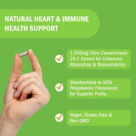 Citrus Bergamot 1000mg, Bergamot Supplement for High Cholesterol & Heart Health, Ultra Concentrated 25:1 Extract, Bioschwartz, 120ct image {2}