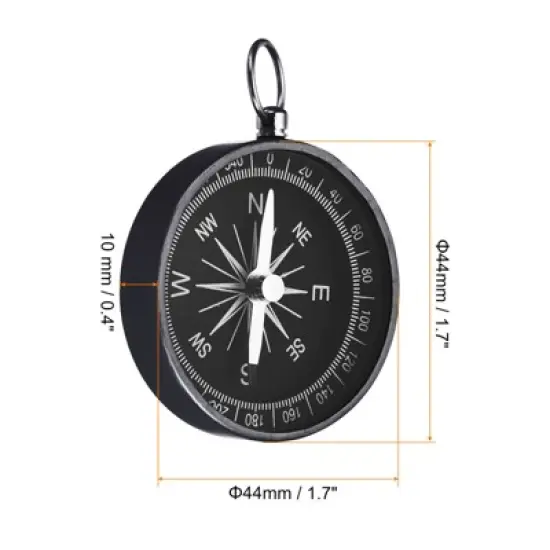 Unique Bargains Survival Gear Outdoors Camping Hiking Direction Navigation Pocket Compass image {1}