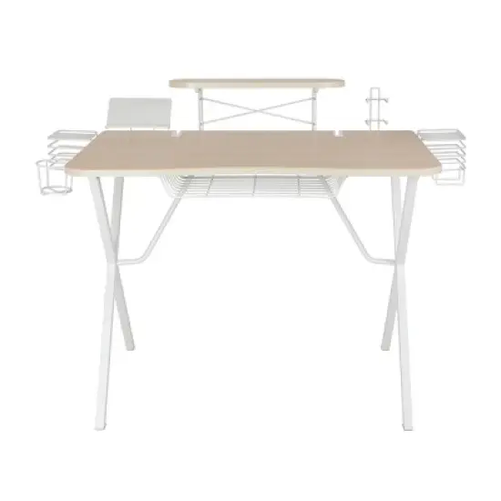 Gaming Desk Pro Curved Front White - Atlantic image {4}