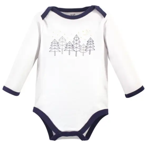Touched by Nature Baby Boy Organic Cotton Long-Sleeve Bodysuits 5pk, Constellation image {2}