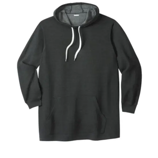 KingSize Men's Big & Tall Fleece longer-length pullover hoodie image {3}