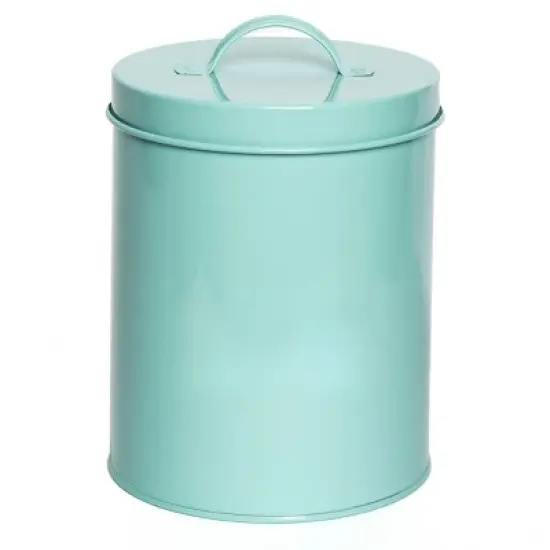 Park Life Designs 46 fl oz Jasper Treat Tin Dog Food Storage - Aqua Blue image {1}
