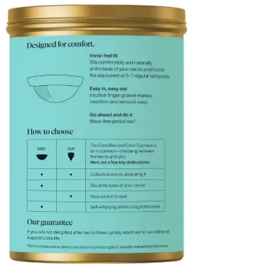 Cora Reusable Menstrual Disc - 1ct image {1}