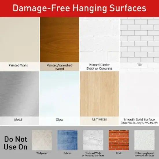 Command 12pk Damage Free Mini Hooks White: Adhesive Plastic Hooks for Stockings & Lights, 0.5 lb Capacity, 6 Pack image {7}