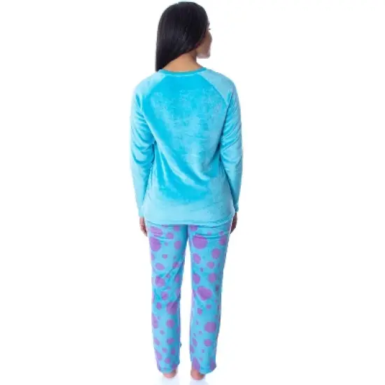 Disney Women's Monsters Inc. Sulley Character Plush Fleece 2 Piece Pajama Set Sulley image {3}