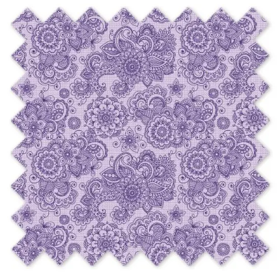 Bacati - Isabella Paisley Lilac Scroll Crib/Toddler Bed Skirt image {1}