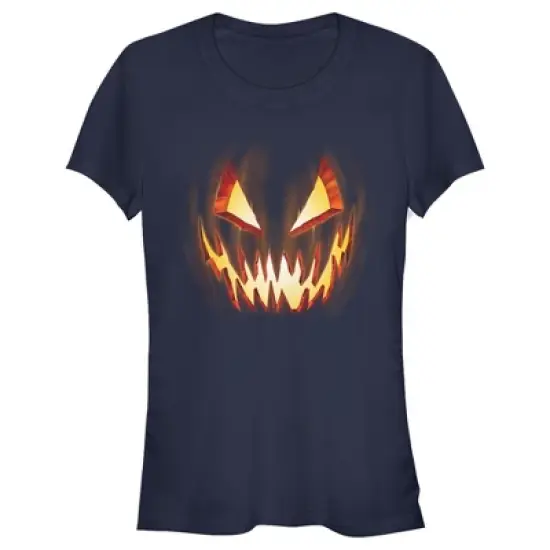 Junior's Lost Gods Evil Pumpkin Face T-Shirt image {3}