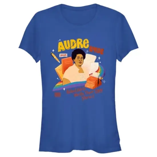 Junior's Rebel Girls Audre Lorde Portrait T-Shirt image {3}