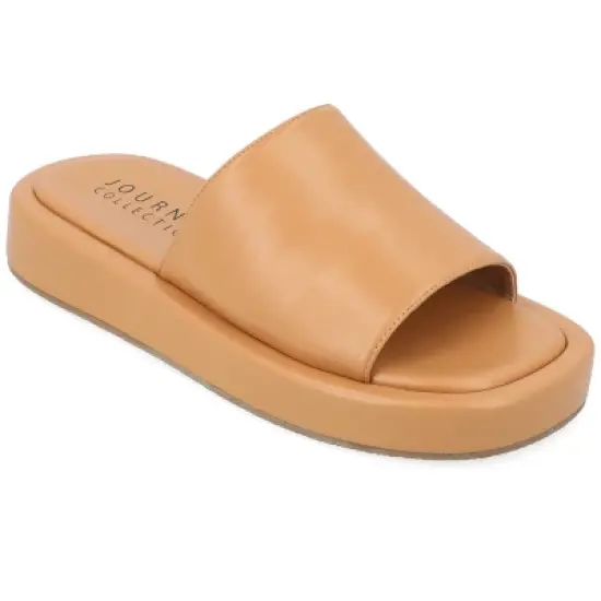 Journee Collection Womens Denrie Tru Comfort Foam Slide Flatform Sandals image {12}