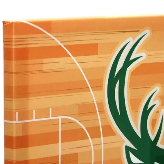 NBA Milwaukee Bucks Court Canvas Wall Sign image {3}