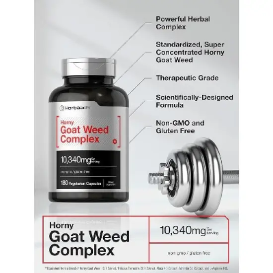 Horbaach Goat Weed Complex 10340mg | 180 Capsules image {2}