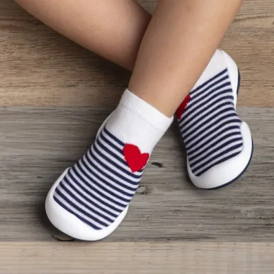 Komuello Toddler Girl First Walk Sock Shoes Heartbreaker image {5}