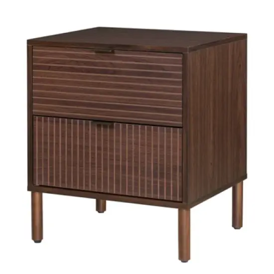 Merk 2 Drawer Nightstand - Sango image {10}