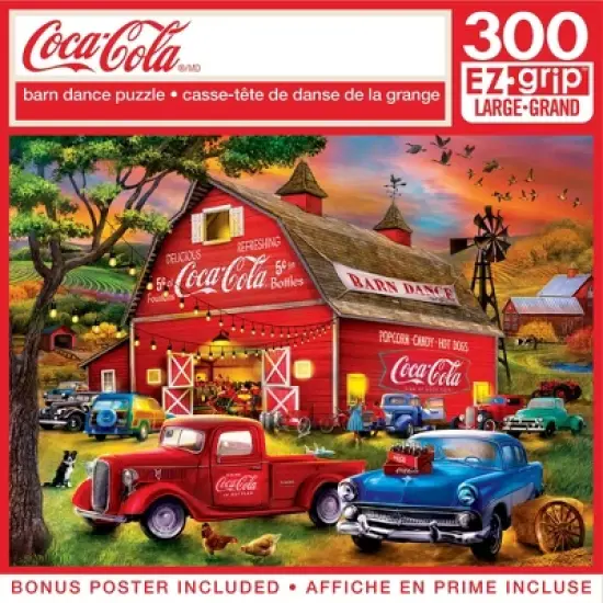MasterPieces 300 Piece EZ Grip Puzzle - Coca-Cola Barn Dance - 18"x24" image {1}