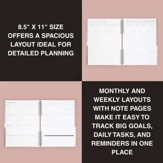 Altitude 2026 12 Months Planner 8.5"x11" Monthly/Weekly Warm Gray image {2}