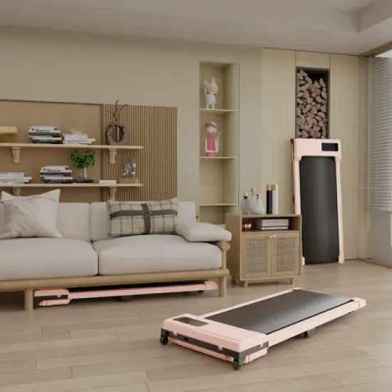 CENGHU Walking Pad with Quiet 2.0 HP Motor, Countdown Modes, 220 lbs Weight Capacity for Home or Office Workouts, Portable Treadmill Walking, Pink image {1}