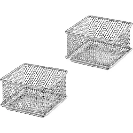 YBM Home Silver Mesh Drawer and Desk Organizer Tray, Pack of 2 image {9}