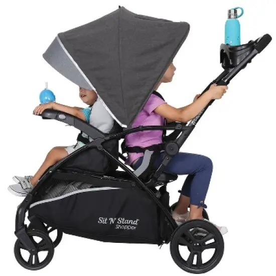 Baby Trend Sit N' Stand 5-in-1 Shopper Stroller Travel System - Gray image {7}