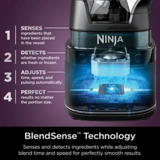 Ninja Detect Power Kitchen System Pro with BlendSense Technology - TB401: 1200W Blender & Food Processor, 72oz Capacity image {2}