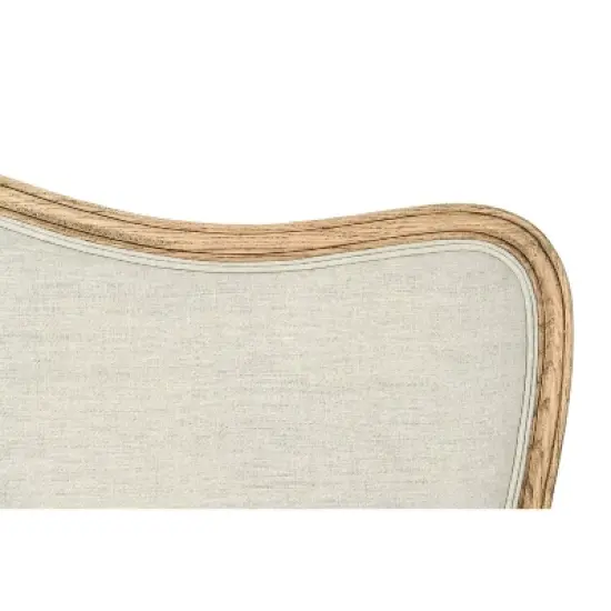 Storied Home Queen Oak Wood Headboard Beige: Upholstered, Freestanding, No Assembly, Spot Clean image {7}