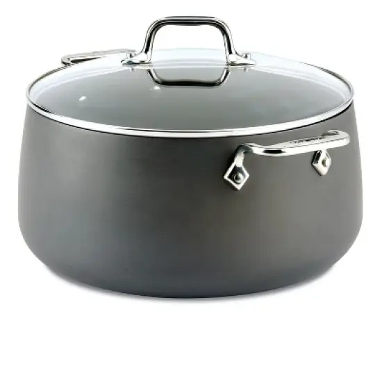 All-Clad 8 Quart Nonstick Stockpot with Lid, HA1 Hard Anodized Cookware, Black image {8}