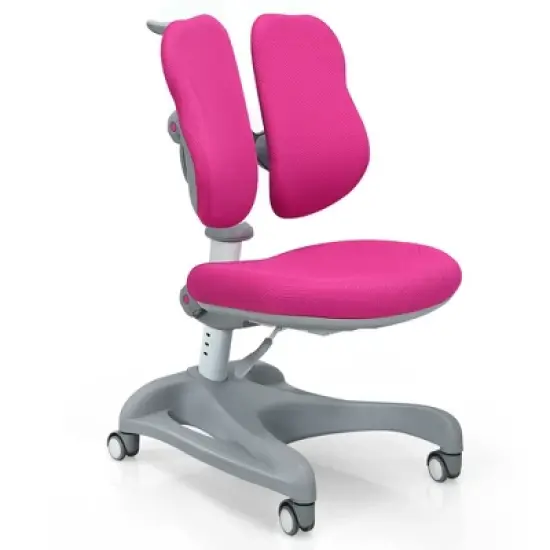 Costway Kids Study Desk Chair Adjustable Height Depth w/Sit-Brake Casters image {11}