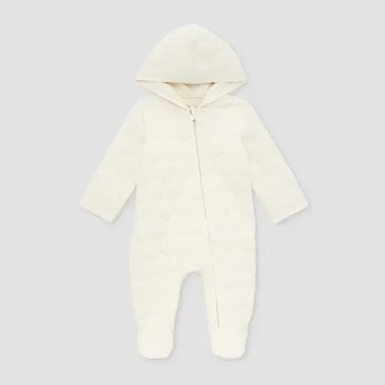 Burt's Bees Baby&reg; Girls' Honeycomb Quilted Bunting Snowsuit image {2}