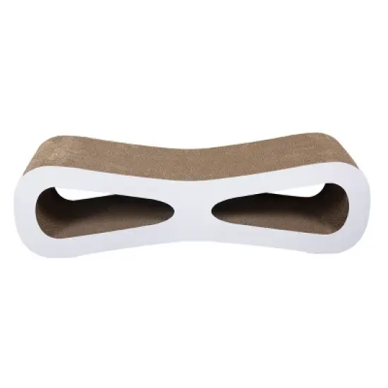 DOMETOUR Cat Scratcher Cat Toy Corrugated Cardboard Figure 8 Shape image {1}