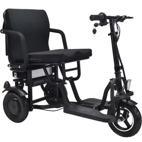 MotoTec Folding Mobility Electric Trike 48v 700w Dual Motor Lithium Black image {1}
