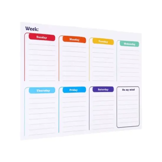 Unique Bargains Magnetic Dry Erase Weekly Planner Nano-coated PVC Boards image {2}