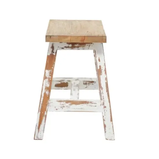 Rustic Wood Bench Brown - Olivia & May image {5}