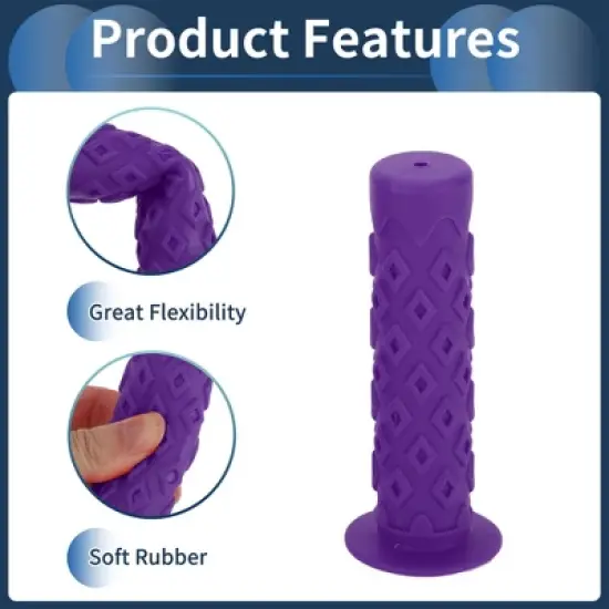 Unique Bargains Bike Handlebar Grips Covers 4.72" Long Purple 1 Pair image {3}