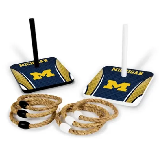 NCAA Michigan Wolverines Solid Wood Quoits Toss Game image {4}