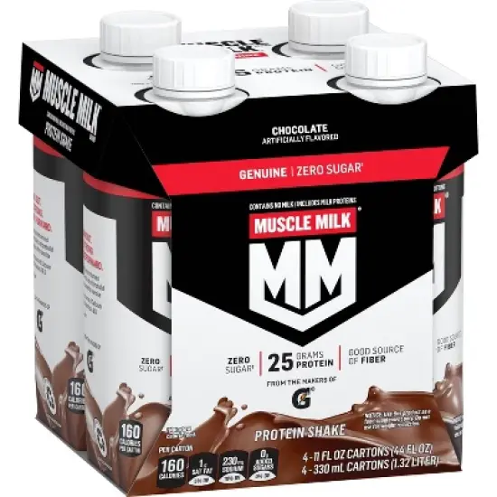 Muscle Milk Genuine Protein Shake - Chocolate - 11 fl oz/4pk image {1}