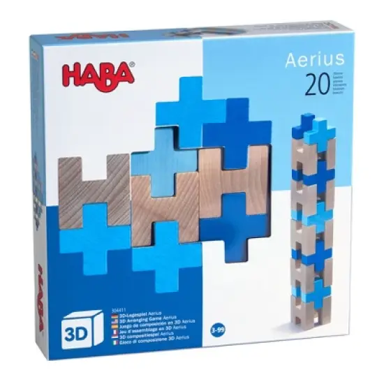 HABA 3D Aerius - 20 Piece Wooden Building Blocks Set (Made in Germany) image {7}