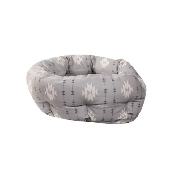 PetShop by Fringe Studio Geometric Round Cuddler Dog Bed - Gray image {4}