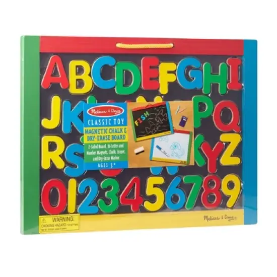 Melissa & Doug Magnetic Chalkboard and Dry-Erase Board With 36 Magnets image {2}