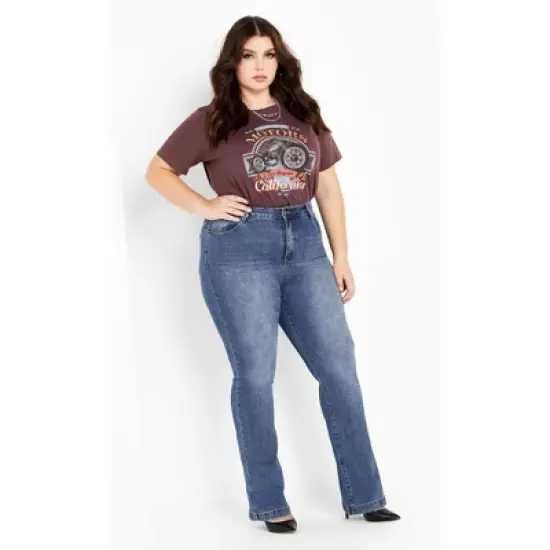Women's Plus Size Harley Lily Bootleg Jean - mid denim | CITY CHIC image {1}