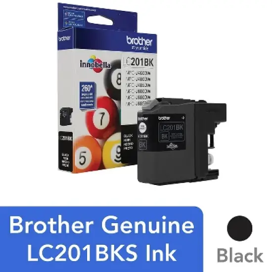 Brother LC 201 Black Ink Cartridge Standard (LC-201BKS) 1738544 image {1}
