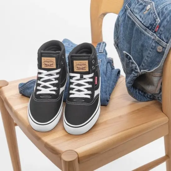 Levi's Mens Lance Mid CT CVS UL Canvas and Vegan Suede Casual Lace Up Sneaker Shoe image {6}