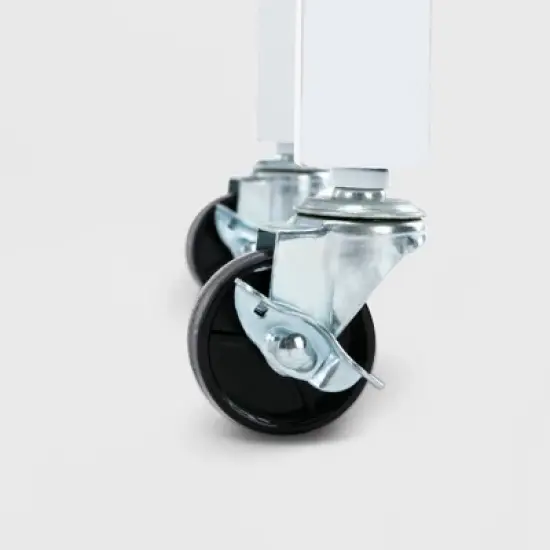 Hennington Kitchen Cart with Stainless Steel Top White - Boraam image {4}