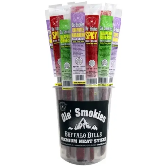 Buffalo Bills 15-ct Assorted Hot Ole Smokies (Beef Sticks) - Two 15-ct Tubs image {1}