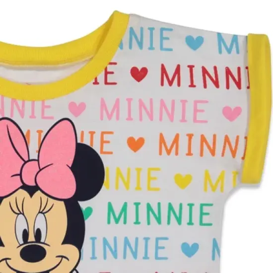 Disney Minnie Mouse Mickey Mouse T-Shirt and French Terry Shorts Outfit Set Toddler to Little Kid image {4}