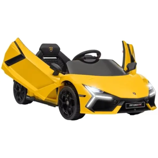 Qaba Lamborghini Revuelto Licensed 12V Kids Ride on Car, Battery Powered Kids Electric Car w/ Hydraulic Doors, Remote, Training Wheels image {8}