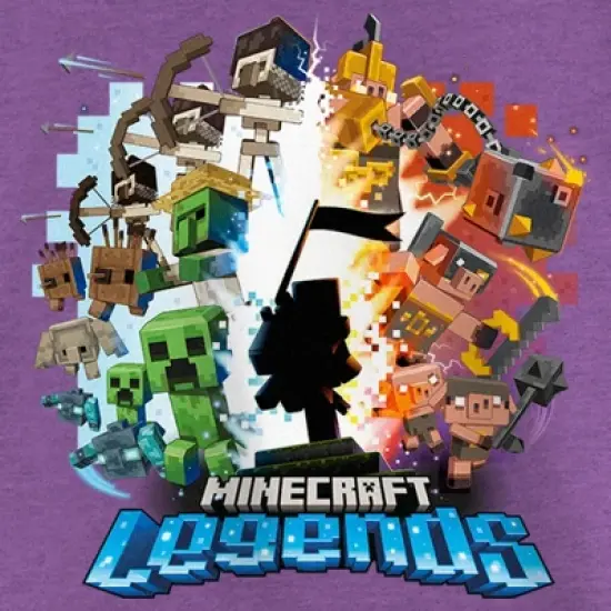 Girl's Minecraft Legends Heroes and Villains T-Shirt image {1}
