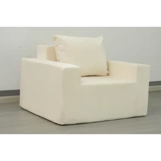 Sofa in a box Polyester Sofa Couch with Pillow, Bean Bag Chairs for Adults Stuffed High-Density Polyester, Large Bean Bag Sofa image {12}