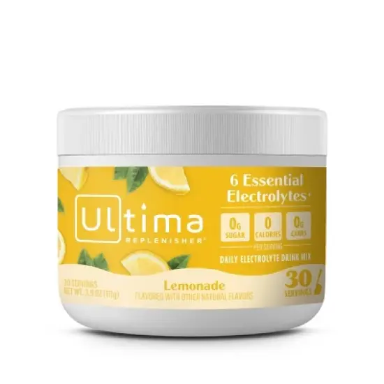 Ultima Replenisher Daily Hydration Electrolyte Drink Mix - Lemonade - 30 Servings - 3.9oz image {7}