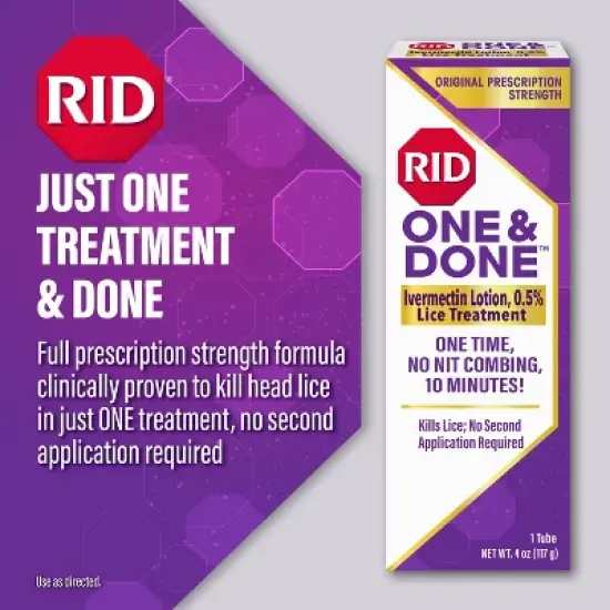 RID One & Done Ivermectin Lotion Scalp Treatment - 4oz image {6}