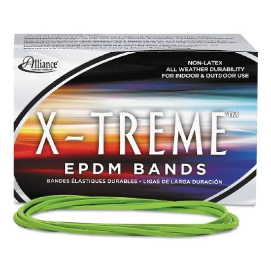 Alliance X-treme File Bands 117B 7 x 1/8 Lime Green Approx. 175 Bands/1lb Box 02005 image {2}